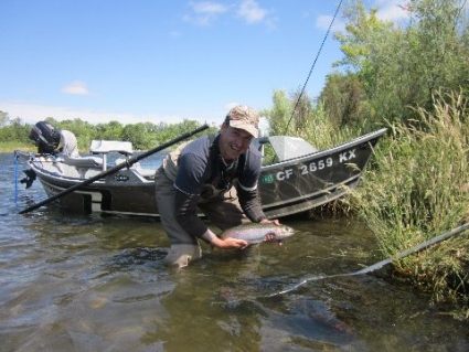 Glen's personal best: A nice Feather River Steelhead